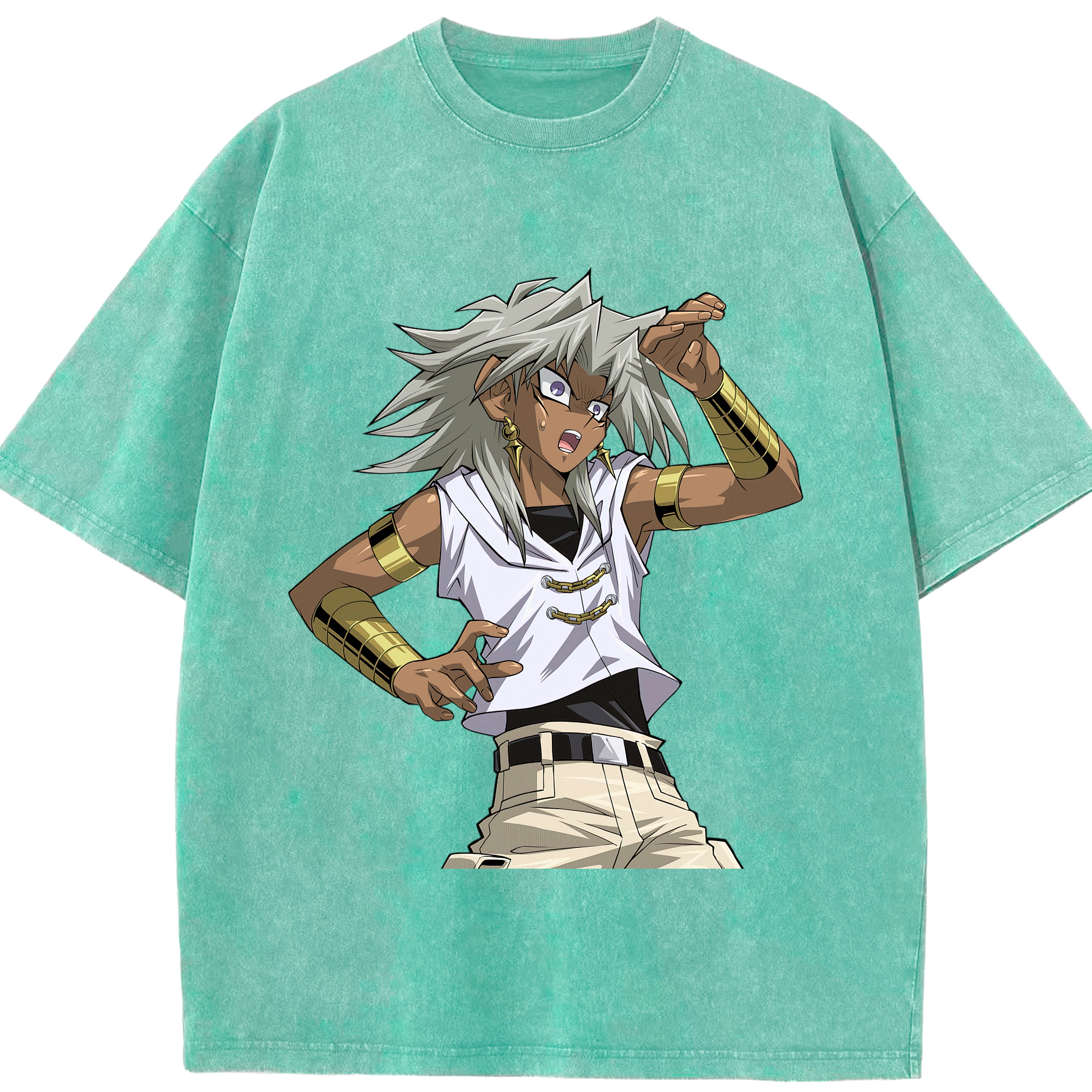（画像用） 遊☆戯☆王 Yu-Gi-Oh! 綿100% ヴィンテージ風 半袖Tシャツ（フロントプリント）